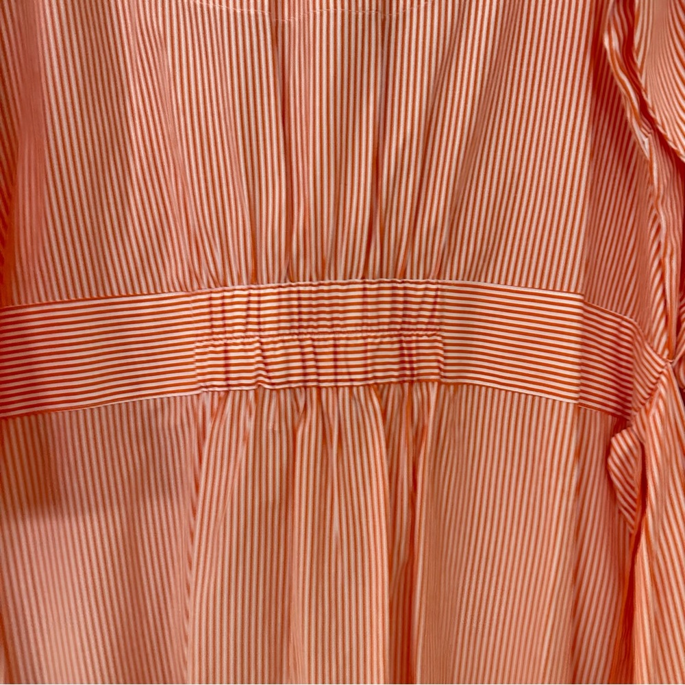 Gretchen Scott Wash & Wear Breezy Blouson Shirt Dress with Tie Waist Stripe XL - Picture 11 of 11